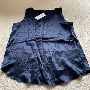 Lafayette 148. Large dark blue new with tags reversible sleeveless top.